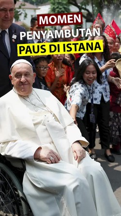 Momen Anak-anak hingga Jokowi Sambut Paus Fransiskus di Istana