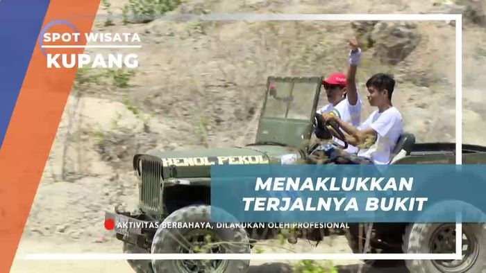 Keseruan Melintasi Terjalnya Bukit Dengan Offroad, Kupang