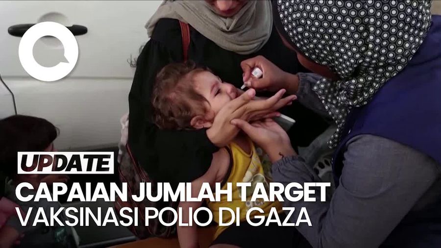 Vaksinasi Polio Hari Pertama dan Kedua di Gaza Lampaui Target WHO