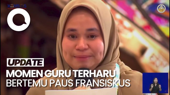 Momen Guru Asal Sulteng Terharu Bertemu Paus Fransiskus di Katedral
