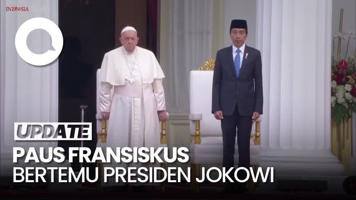 Paus Fransiskus Tiba di Istana Kepresidenan, Disambut Presiden Jokowi