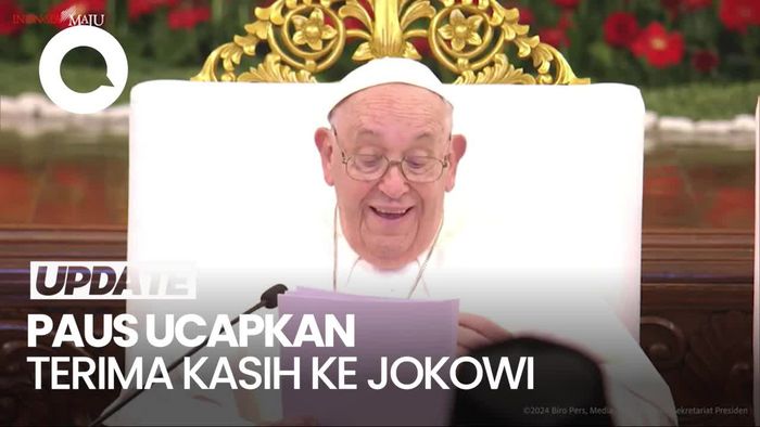 Paus Fransiskus Ucapkan Terima Kasih ke Jokowi-Salam Hangat ke Prabowo