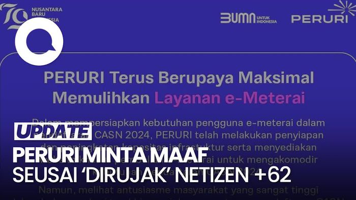 Peruri Minta Maaf, Ungkap Alasan Sistem e-Meterai Tak Bisa Diakses