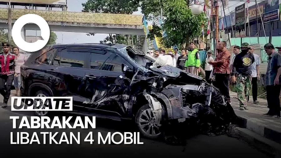 4 Mobil Terlibat Tabrakan Beruntun di Palembang gegara Salah Injak Rem