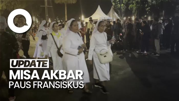 Misa Akbar di SUGBK Selesai, Jemaat Bubarkan Diri dengan Tertib