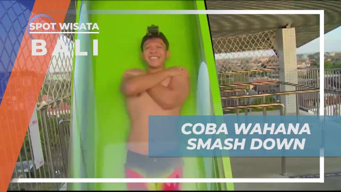 Meluncur Dari Ketinggian Dengan Wahana Smash Down Bali