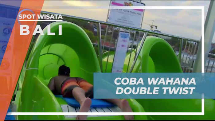 Memacu Adrenalin Dengan Bermain Wahana Double Twist di Waterboom Bali