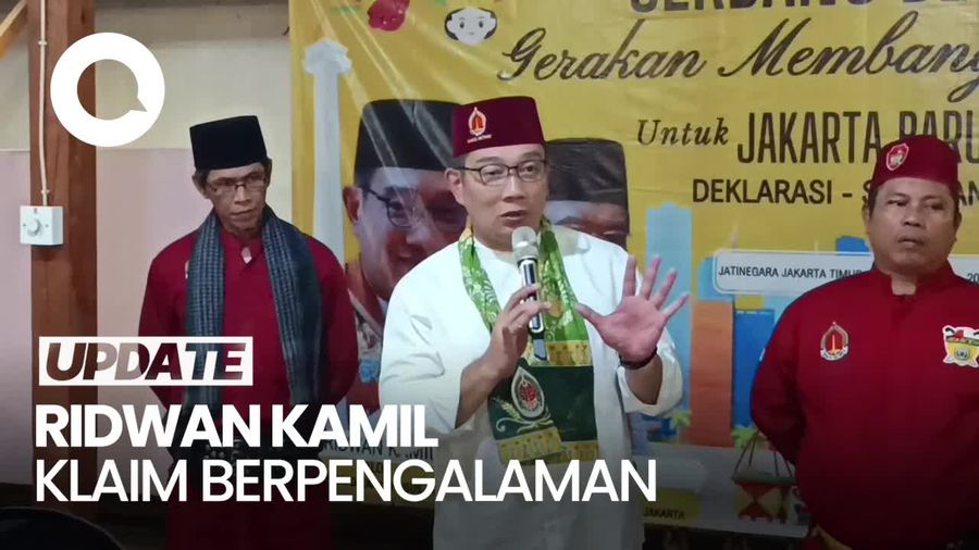 RK Ungkap Beda Dirinya dengan Cagub Lain: Saya Pengalaman Memimpin Dua Kali