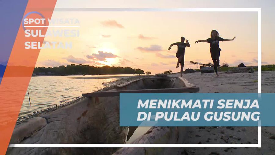 Menikmati Keindahan Suasana Senja di Pulau Gusung Sulawesi Selatan