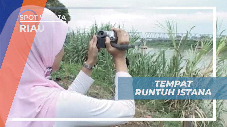 Tempat Reruntuhan Istana Indragiri Riau Dapat Terlihat Saat Sungai Sedang Surut