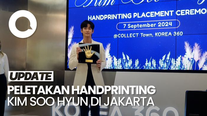 Momen Peletakan Handprinting Kim Soo Hyun di Jakarta