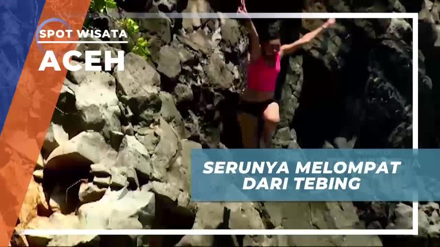 Seru-seruan Melompat Dari Tebing Goa Sarang Aceh