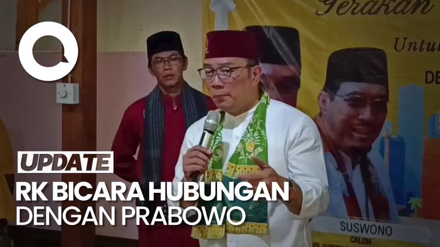 RK Ngaku Bestie dengan Prabowo, Gampang Kalau Kurang Duit
