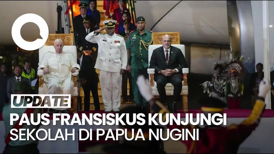 Momen Paus Fransiskus Kunjungi Sekolah Katolik di Papua Nugini