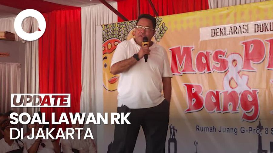Rano Karno Ibaratkan Lawan RK di Pilgub Jakarta Bak David Vs Goliath