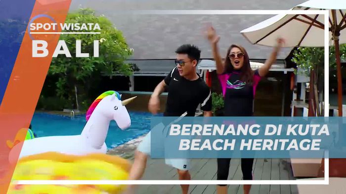 Berenang Asik di Kuta Beach Heritage Bali