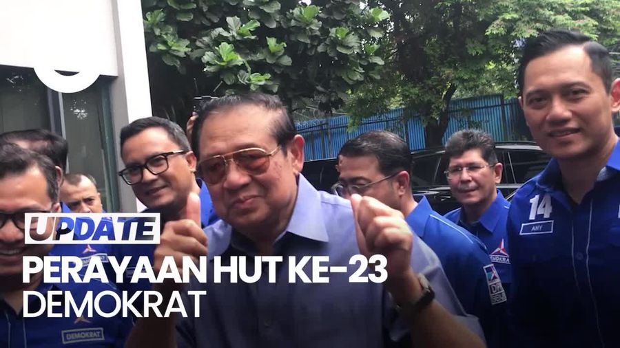 SBY Hadiri Perayaan HUT Partai Demokrat, Disambut AHY
