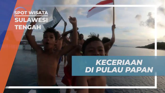 Potret Keceriaan Anak-anak Lokal Pulau Papan Sulawesi Tengah