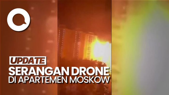 Detik-detik Serangan Drone di Apartemen Moskow