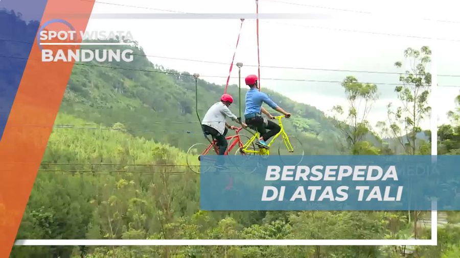Memacu Adrenalin Bersepeda di Atas Seutas Tali, The Lodge Maribaya Bandung