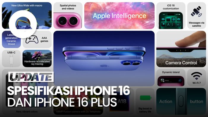 Resmi Rilis, Spesifikasi dan Harga iPhone 16 dan iPhone 16 Plus