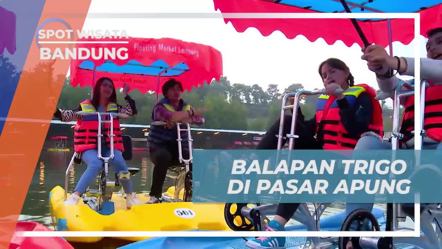 Adu Kecepatan Balap Trigo di Pasar Apung Kota Bandung