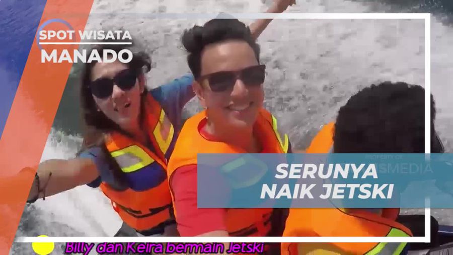 Naik Jetski Bermanuver dan Menembus Ombak, Manado