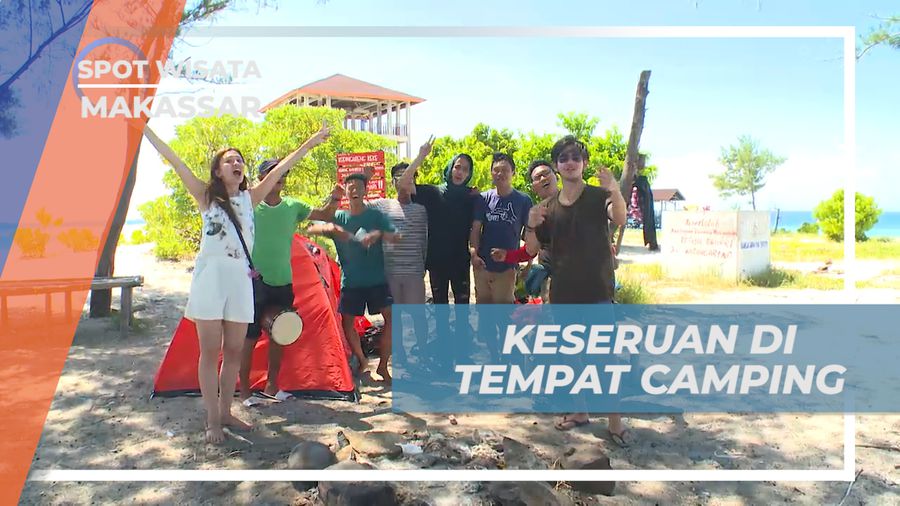 Camping dan Bernyanyi Bersama di Pulau Kodingare Kota Makassar