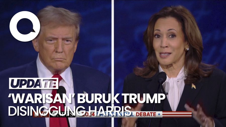 Raut Muka Trump Dengar Kamala Harris Beberkan Warisan Buruknya