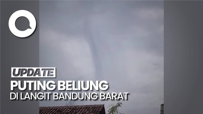 Penampakan Puting Beliung Terekam di Langit Bandung Barat