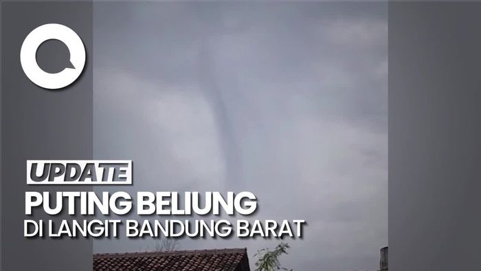 Penampakan Puting Beliung Terekam di Langit Bandung Barat