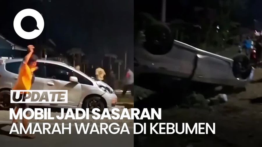 Heboh Mobil Digulingkan Warga gegara Tabrak Lari Lansia hingga Tewas