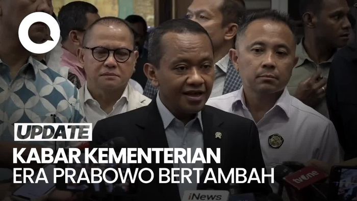 Bahlil soal Kementerian Bertambah: Prabowo Pertimbangkan Secara Matang