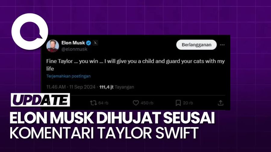 Komentar Elon Musk soal Taylor Swift Dukung Kamala Dinilai Tak Pantas