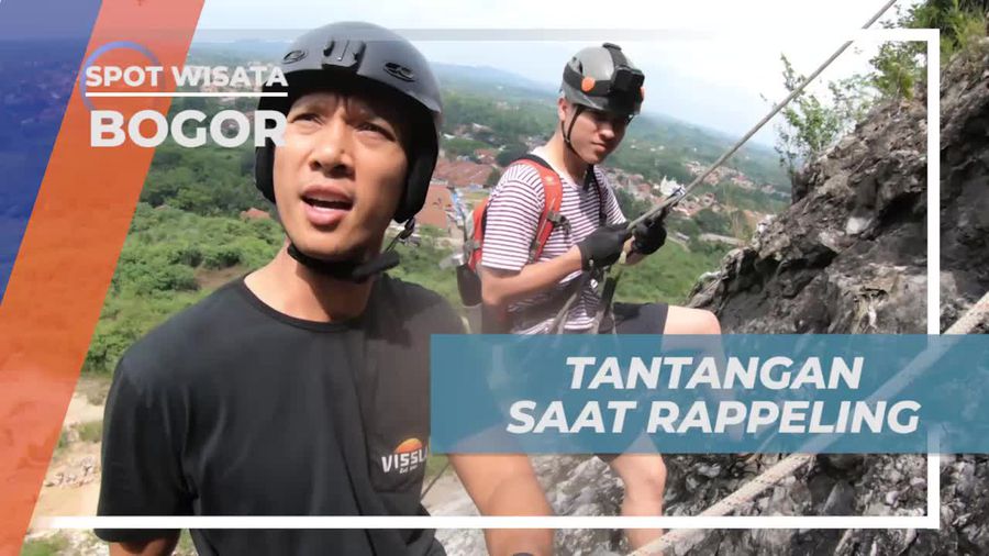 Menantang Adrenalin saat Rappeling di Bukit Batu Roti, Bogor