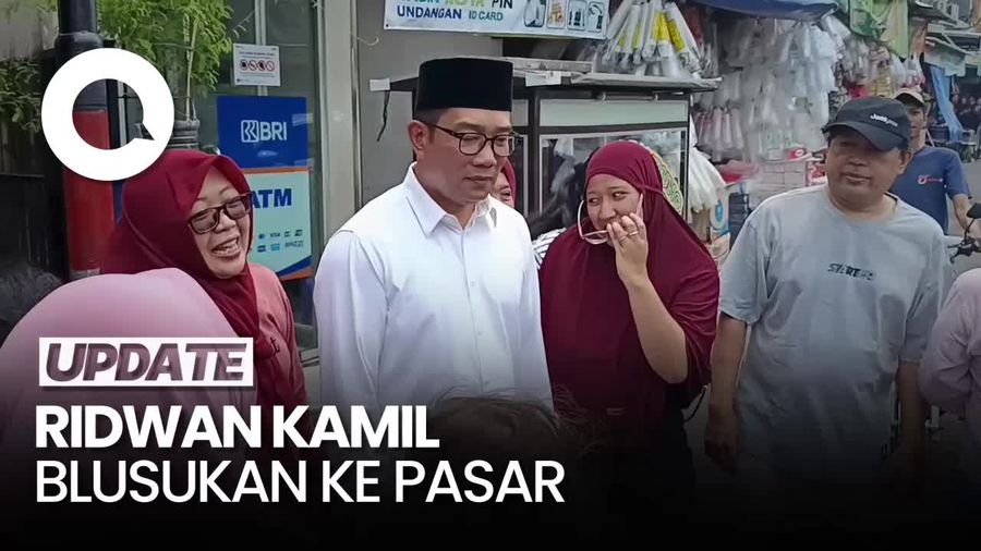 RK Blusukan di Pasar Kebon Melati Jakpus, Traktir Warga Es Cendol Bandung