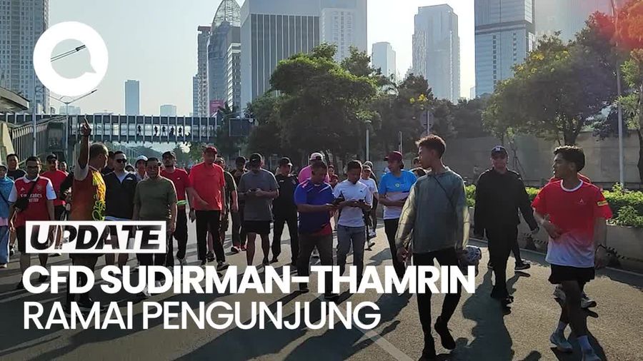 Penampakan Ramainya CFD Sudirman-Thamrin saat Long Weekend