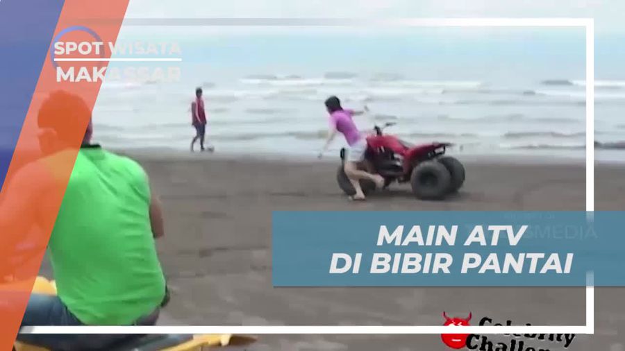 Mengadu Kecepatan dalam Balapan ATV di Pantai Akkarena, Makassar