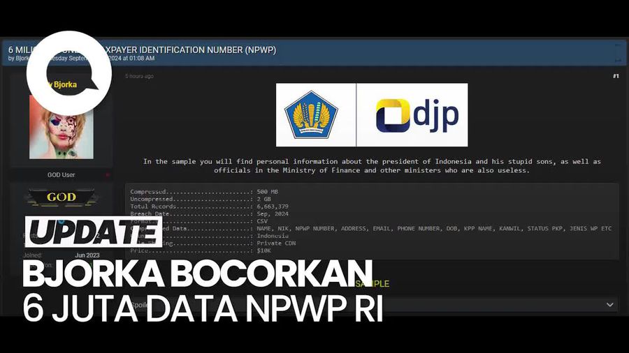 6 Juta Data NPWP Termasuk Milik Jokowi dan Gibran Diduga Bocor