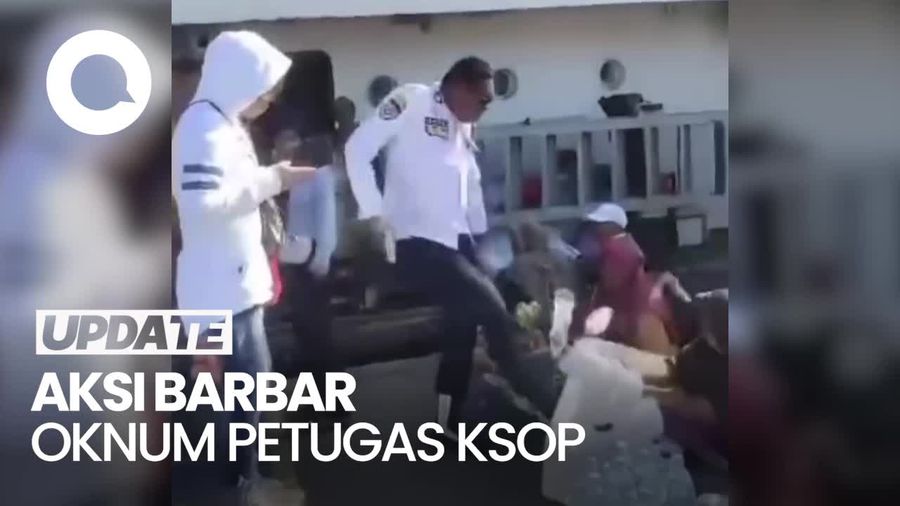 Heboh Petugas KSOP Tendang Dagangan Emak-emak di Pelabuhan Kendari
