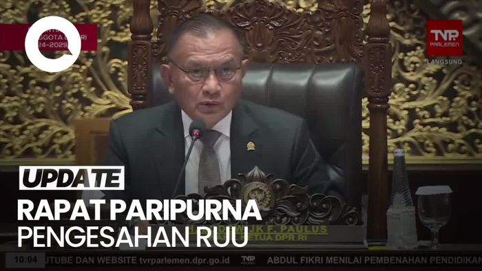 Rapat Paripurna Sahkan RUU Wantimpres-RUU Kementerian Dihadiri 48 Anggota
