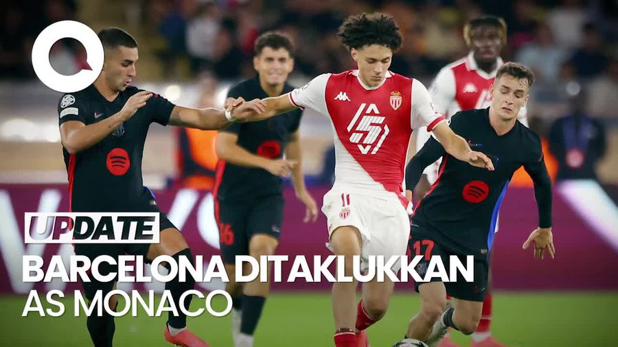 Liga Champions: 10 Pemain Barca Dikalahkan AS Monaco 1-2