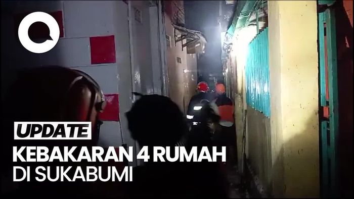 4 Rumah di Kawasan Padat Penduduk Sukabumi Terbakar, 1 Orang Terluka