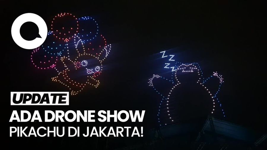 Atraksi 1.600 Drone Show di Pikachus Indonesia Journey in Jakarta 