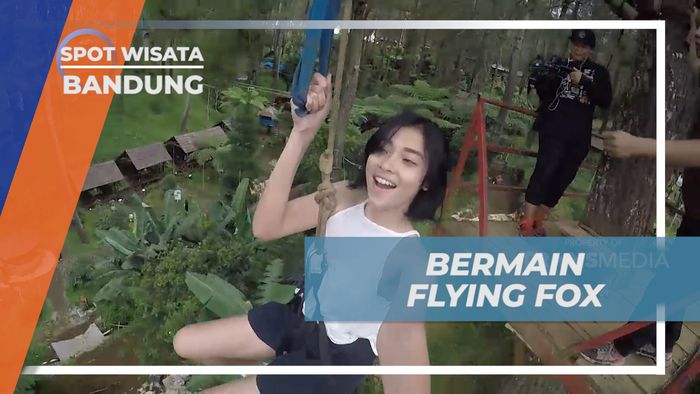Menikmati Meluncur Seru Bermain Flying Fox di Grafika Cikole, Bandung