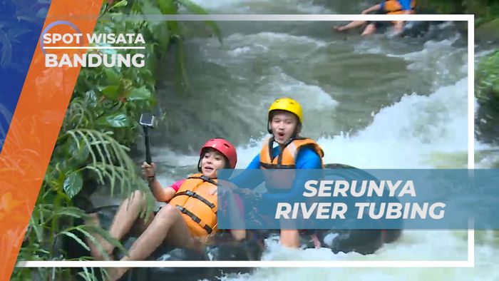 Pacu Adrenalin Menyusuri Jeram Sungai dengan River Tubing, Bandung