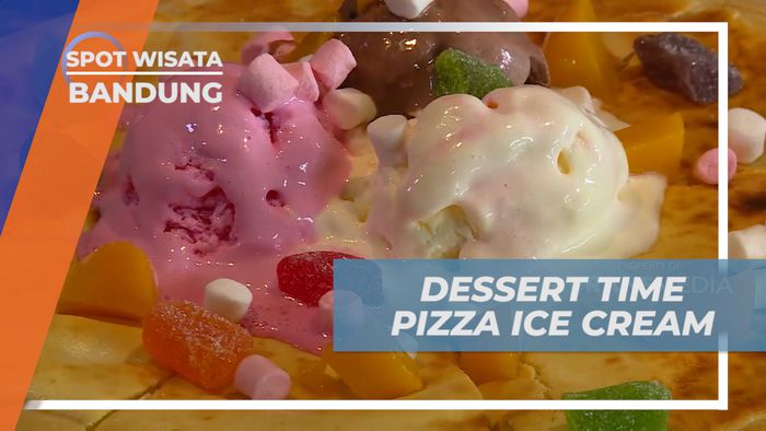 Menikmati Kuliner Penutup Unik Pizza Ice Cream yang Kaya Topping, Bandung