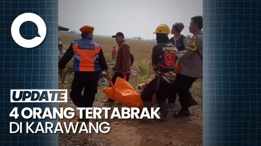 Detik-detik 4 Orang Tewas Tertabrak Kereta saat Bermain di Atas Rel