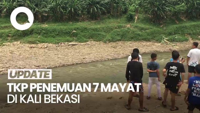 Situasi Terkini di TKP Penemuan 7 Mayat Mengapung di Kali Bekasi