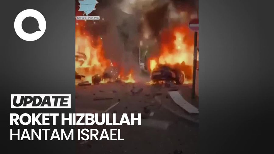 Penampakan Dampak Serangan Roket Hizbullah ke Israel, 3 Orang Terluka
